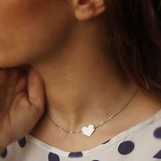 تصویر گردنبند چوکر استیل قلب