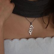 تصویر گردنبند استیل زنجیری اسم فارسی