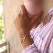 تصویر دستبند استیل اوریگامی گربه