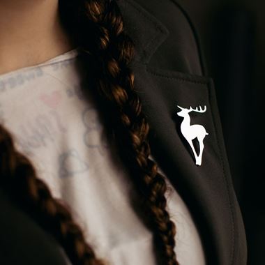 تصویر سنجاق سینه استیل گوزن