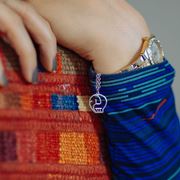 تصویر آویز ساعت استیل اوریگامی فیل