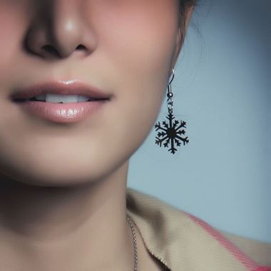 تصویر گوشواره استیل برف