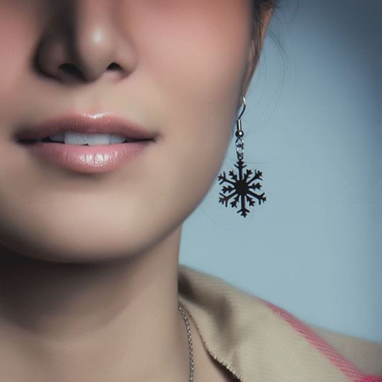 تصویر گوشواره استیل برف