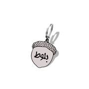 تصویر آویز قلاده استیل طرح بلوط