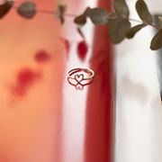 انگشتر نقره قلب تو خالیی 02