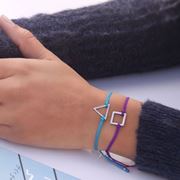دستبند نقره بندی مثلث